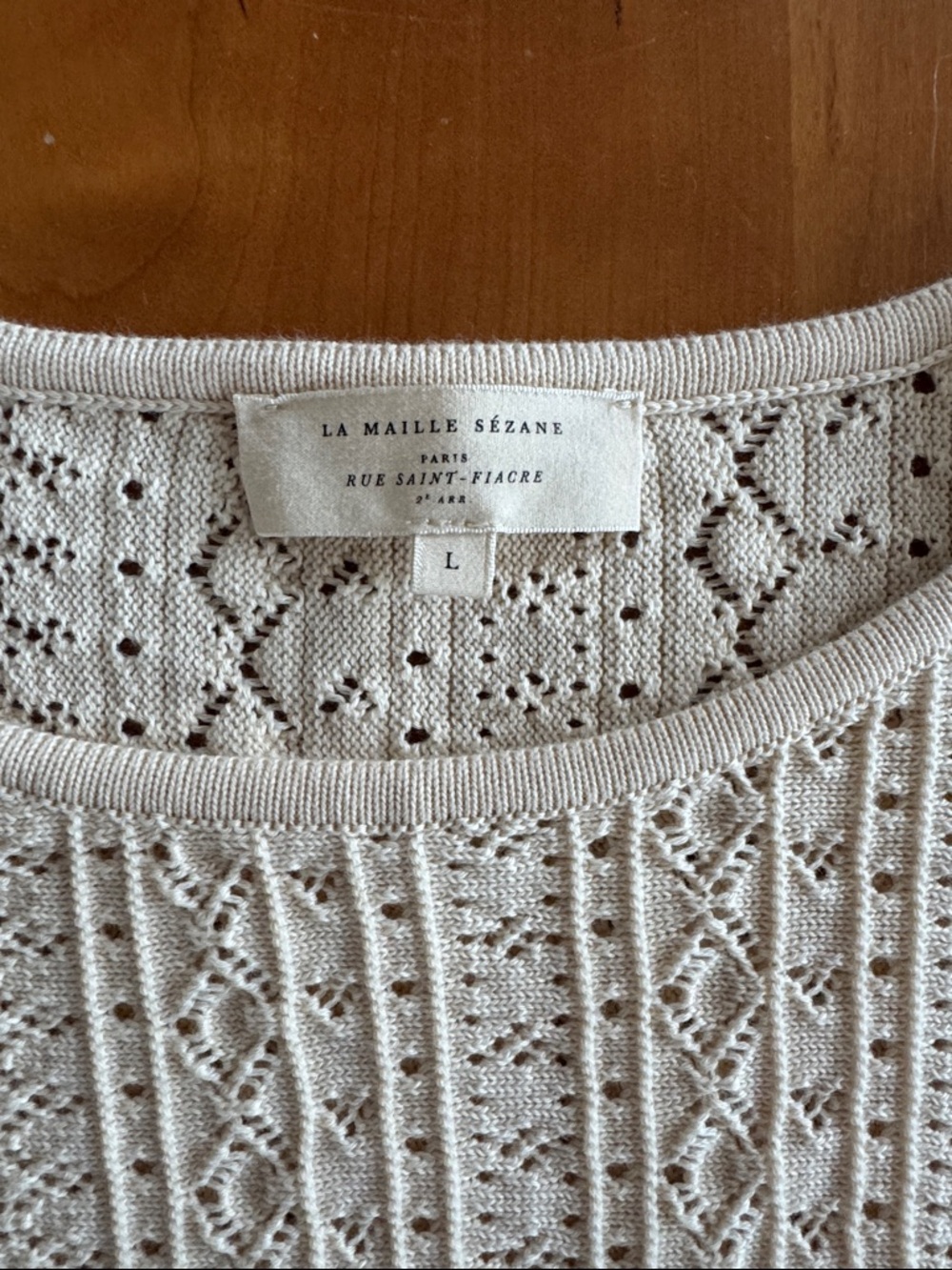Sézane Pointelle Cotton Sweater - Picture 4 of 11